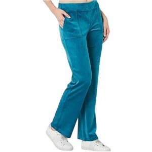 JUICY COUTURE Teal Blue Velour Pants Plus Size XXL